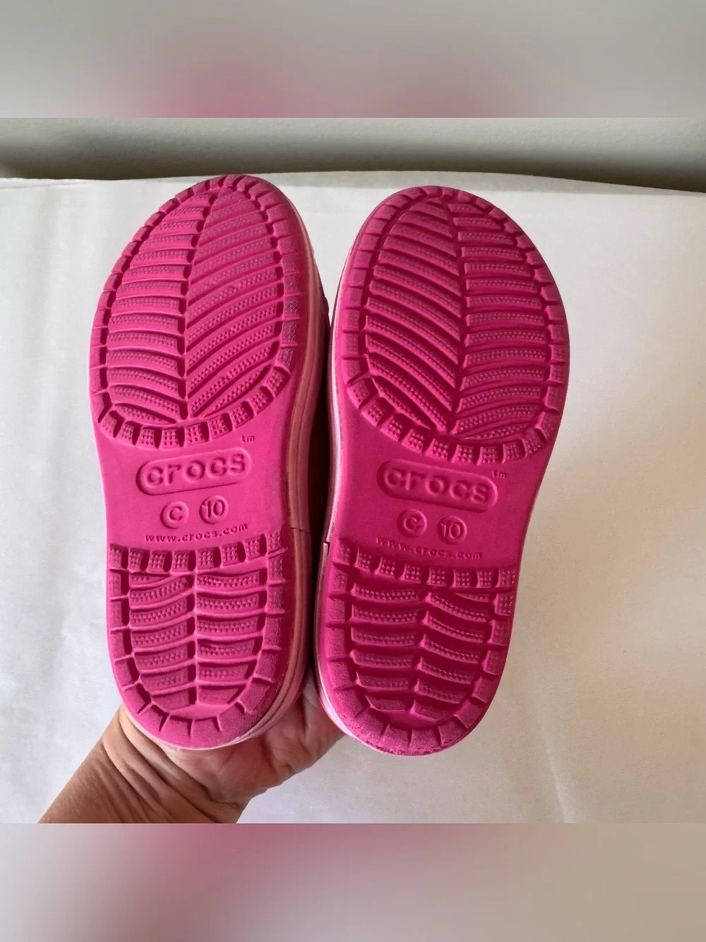 CROCS Size 10 Toddler Girls Pink Slip On Sneakers / Sandals